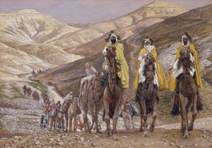 ベツレヘムへ旅立つ賢者たち、キリストの生涯の挿絵、1886-94年（板紙にガッシュ） 作： James Jacques Joseph Tissot