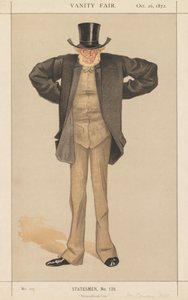 バニティフェア：ステートマン、128番ニューカッスルオンタイン、1872年。 作： James Jacques Joseph Tissot
