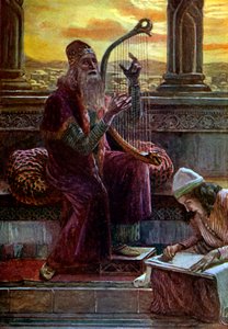 デイビッドがジェームズティソの歌-聖書 作： James Jacques Joseph after Tissot