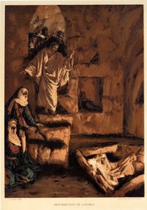 ラザロの復活-聖ヨハネ、聖書 作： James Jacques Joseph after Tissot