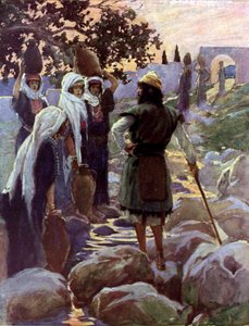 サウル、ティソの若い乙女に質問-聖書 作： James Jacques Joseph after Tissot