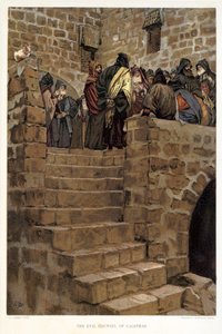 カイアファスの邪悪な弁護人-セントジョン、聖書 作： James Jacques Joseph after Tissot
