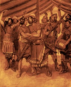ジョナサンとデビッドの友情-聖書 作： James Jacques Joseph after Tissot