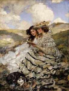 砂丘で（レディ・シャノンとキティ） 作： James Jebusa Shannon