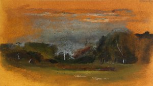 A Landscape View（カードに油彩 作： James Johnson