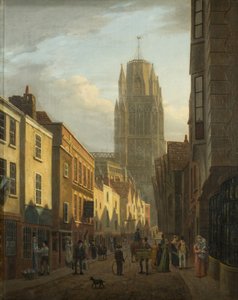 レッドクリフストリート、ブリストル、1821年頃（キャンバスに油彩） 作： James Johnson