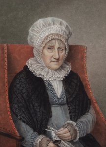 メアリー・パウントニー夫人、1824年8月（紙にパステル） 作： James Junior Sharples