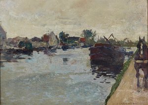 The Tow Path (キャンバスに油彩) 作： James Kerr Lawson