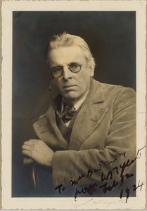 詩人ウィリアム バトラー イェイツの肖像 (1865 ～ 1939 年)。 作： James Lafayette