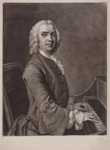 オルガン奏者で作曲家のジョン・スタンレー (1712-1786) の肖像。 作： James MacArdell