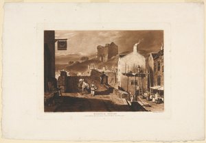 モーペス、ノーサンバーランド、Liber Studiorum から 作： James Mallord William Turner