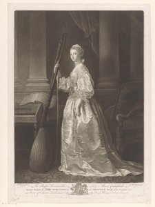 ポートレット・ヴァン・メアリー・コーク The Right Honorable Lady Mary Campbell (...) (オブジェクトのタイトル) 作： James McArdell