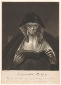 読書をしている老婆の肖像画 レンブラントの母 (オブジェクトのタイトル) 作： James McArdell