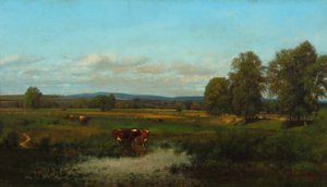 牧場の牛たち 1870年 （油彩・キャンバス） 作： James McDougal Hart