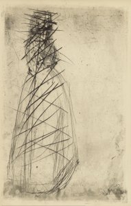 [76] Whistler - Fumette Standing によるキャンセルされたプレートからの印象。 作： James Abbott McNeill Whistler