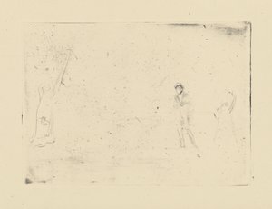 [76] ウィスラーによるキャンセルされたプレートからの印象 - [2 つの図]。 作： James Abbott McNeill Whistler