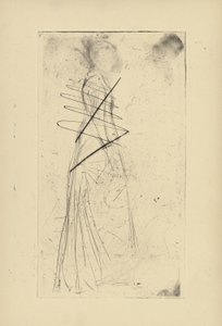 [76] ウィスラーのキャンセルされたプレートからの印象 - [Woman Standing]. 作： James Abbott McNeill Whistler