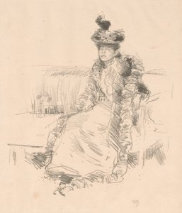 座っている女性 作： James Abbott McNeill Whistler