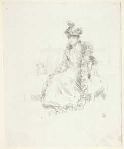 座っている女性 作： James Abbott McNeill Whistler