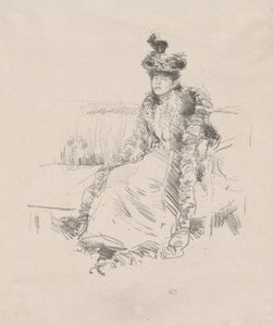 座っている女性 作： James Abbott McNeill Whistler