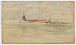 A Little Red Note – ドルドレヒト 作： James Abbott McNeill Whistler