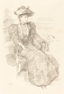 肖像画：ミルドレッド・ハウエルズ 作： James Abbott McNeill Whistler