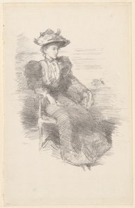 肖像画：ミルドレッド・ハウエルズ 作： James Abbott McNeill Whistler