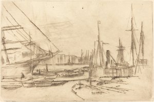 ビリングスゲートのスケッチ 作： James Abbott McNeill Whistler