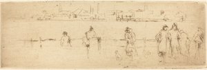 堤防のスケッチ 作： James Abbott McNeill Whistler