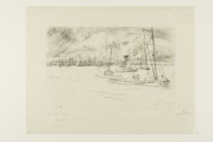 アムステルダム、トルハウスから 作： James Abbott McNeill Whistler