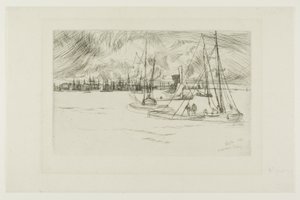 アムステルダム、トルハウスから 作： James Abbott McNeill Whistler