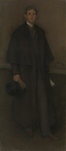 肉色と茶色のアレンジメント：アーサー・ジェローム・エディの肖像 作： James McNeill Whistler