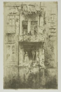 バルコニー、アムステルダム 作： James Abbott McNeill Whistler