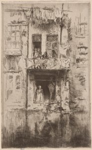 バルコニー、アムステルダム 作： James Abbott McNeill Whistler