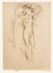 髪を束ねる 作： James Abbott McNeill Whistler