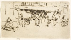 ブース、マーケットプレイス、ロシュ 作： James Abbott McNeill Whistler