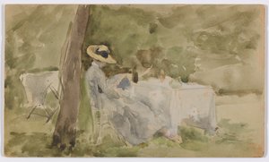 ガーデンでの朝食 作： James Abbott McNeill Whistler