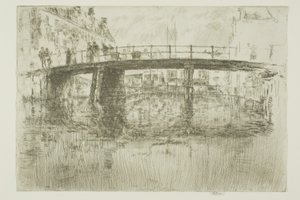 橋、アムステルダム 作： James Abbott McNeill Whistler