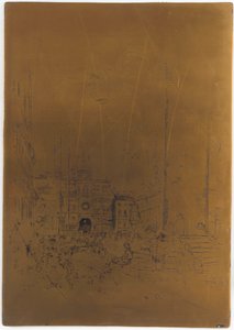 <em>The Piazzetta</em> のキャンセルされた印刷版 作： James Abbott McNeill Whistler