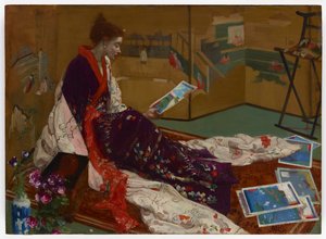 紫と金のカプリス: ゴールデン スクリーン 作： James Abbott McNeill Whistler