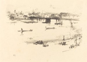 チャリング クロス鉄道橋 作： James Abbott McNeill Whistler