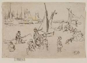 子供たち、ポーツマス 作： James Abbott McNeill Whistler