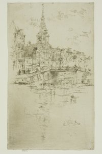 教会、アムステルダム 作： James Abbott McNeill Whistler