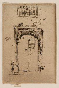 教会の戸口、エッジウェア 印象: シカゴ美術館 アート インスティテュート オブ シカゴ(1924.659) 教会の戸口、エッジウェア 作： James Abbott McNeill Whistler