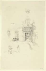 中庭、チェルシー病院 作： James Abbott McNeill Whistler