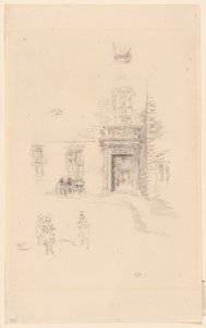 中庭、チェルシー病院 作： James Abbott McNeill Whistler