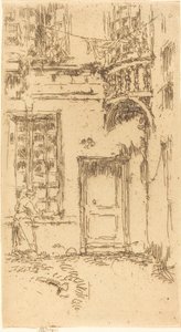 中庭、Rue P.L. クーリエ 作： James Abbott McNeill Whistler