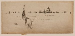 国旗を浸す 作： James McNeill Whistler