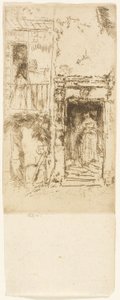 戸口、厩舎 - Loches 作： James Abbott McNeill Whistler