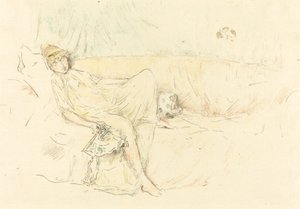 ドレープフィギュア、リクライニング 作： James Abbott McNeill Whistler